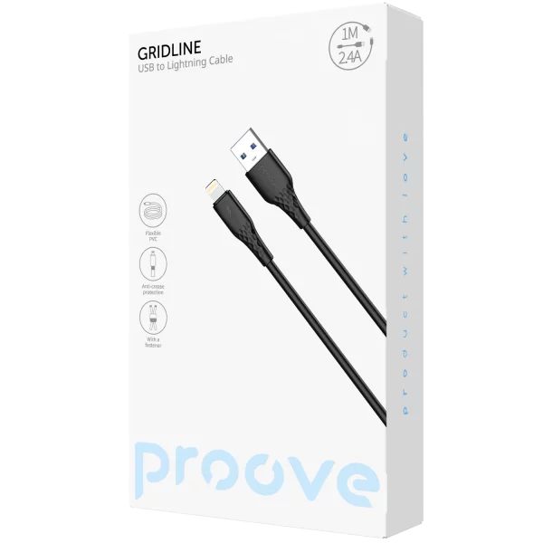Cable Proove GridLine USB to Lightning 2.4A (1m) - Photo 1