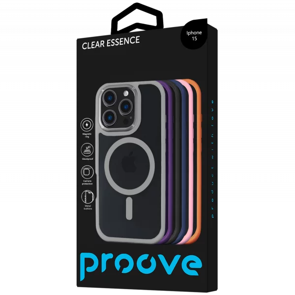 Proove Clear Essence Case with Magnetic Ring iPhone 15 - Photo 2