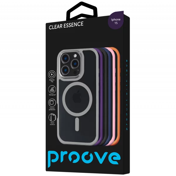 Proove Clear Essence Case with Magnetic Ring iPhone 15 - Photo 2