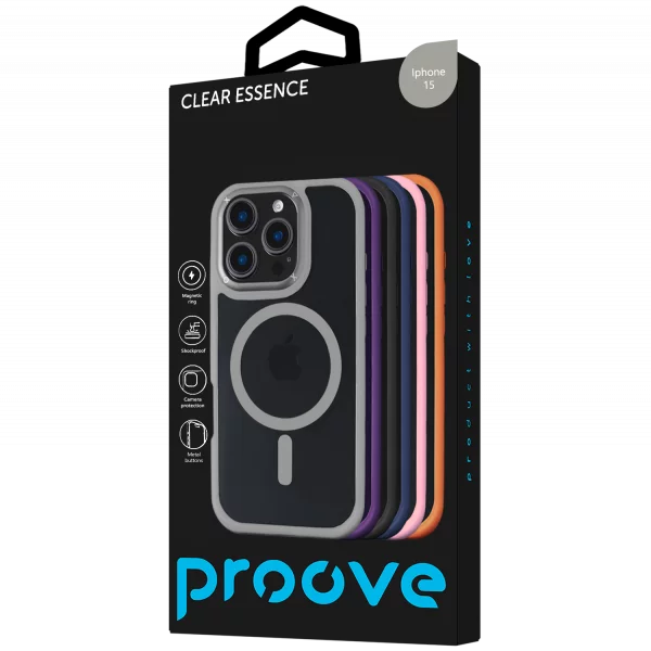 Proove Clear Essence Case with Magnetic Ring iPhone 15 - Photo 2
