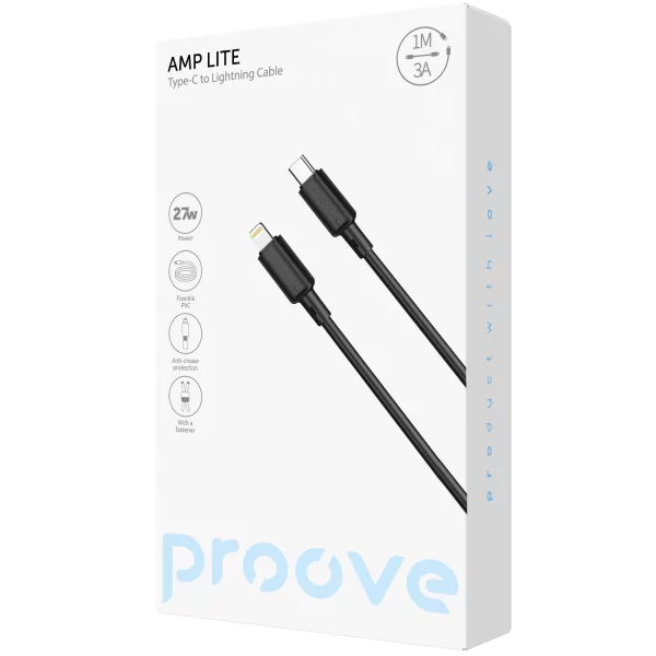 Cable Proove AMP Lite Type-C to Lightning 27W (1m) - Photo 1