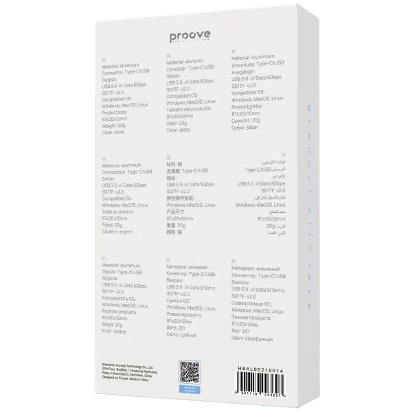 Kartenlesegerät Proove Arc Link 3 in 1 (USB 3.0 + SD-Karte + Micro-SD-Karte) - Foto 2