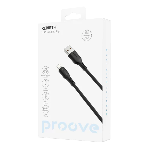 Cable Proove Rebirth USB to Lightning 2.4A (1m) - Foto 1