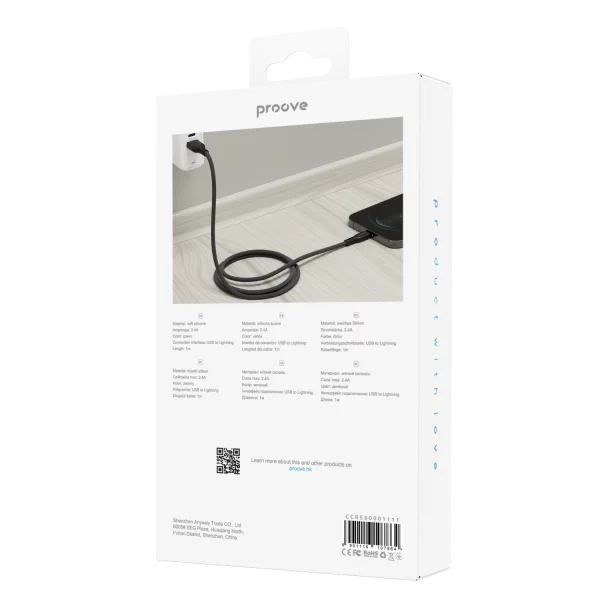 Cable Proove Rebirth USB to Lightning 2.4A (1m) - Photo 2