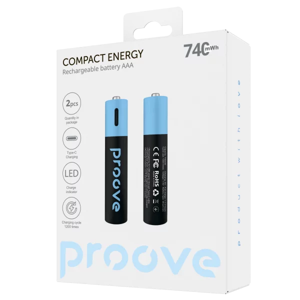 Rechargeable batteries Proove Compact Energy AAA 2 pcs - foto 4