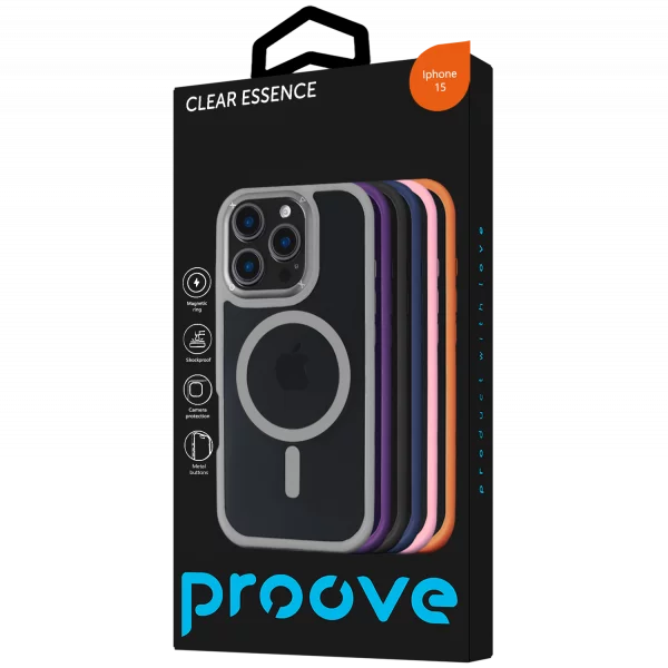 Proove Clear Essence Case with Magnetic Ring iPhone 15 - Photo 2