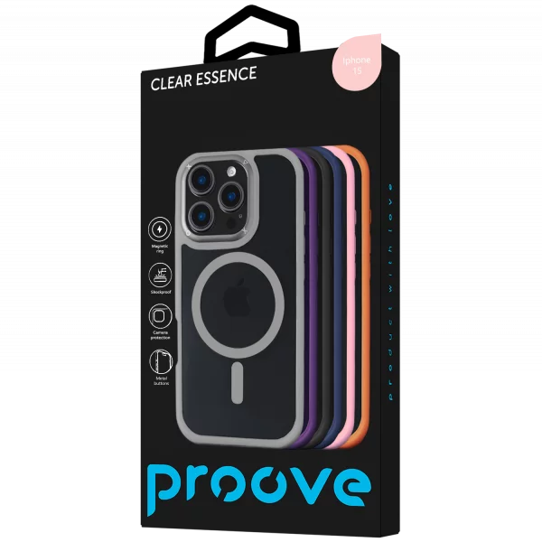 Proove Clear Essence Case with Magnetic Ring iPhone 15 - Photo 2