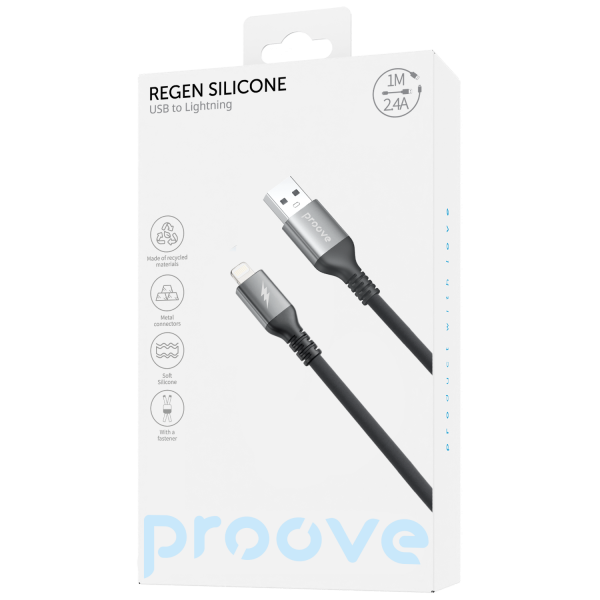 Cable Proove ReGen Silicone USB to Lightning 2.4A (1m) - Photo 1