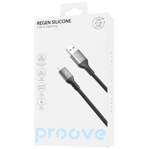 Cable Proove ReGen Silicone USB to Lightning 2.4A (1m) - Zdjęcie 1