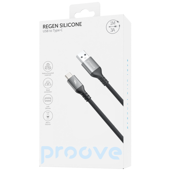 Cable Proove ReGen Silicone USB to Type-C 3A (1m) - Photo 1