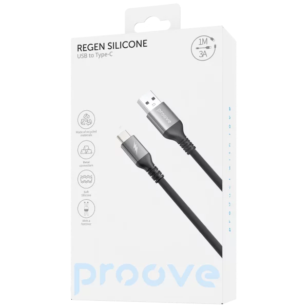 Cable Proove ReGen Silicone USB to Type-C 3A (1m) - Zdjęcie 1