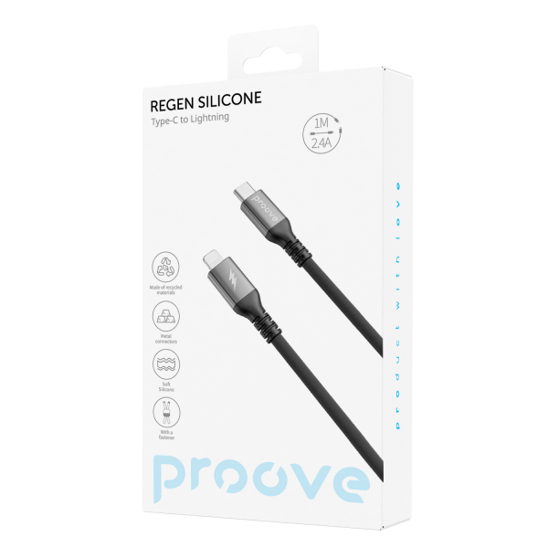 Cable Proove ReGen Silicone Type-C to Lightning 27W (1m) - Photo 1