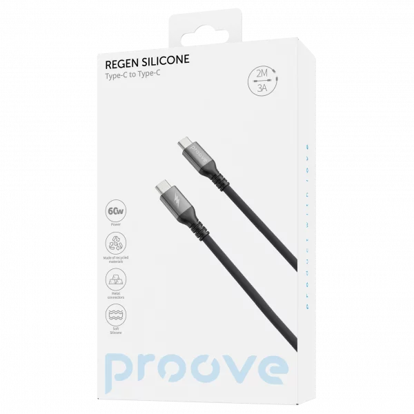Cable Proove ReGen Silicone Type-C to Type-C 60W (2m) - Zdjęcie 1