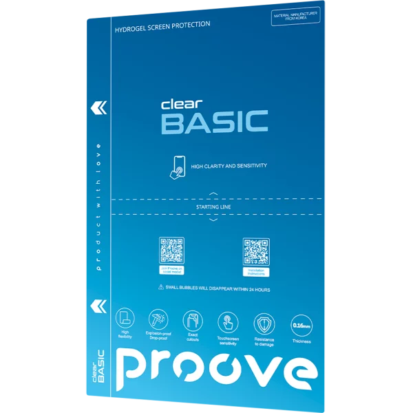 Protective hydrogel film Proove Hydrogel Screen Protection BASIC Clear - Photo 1