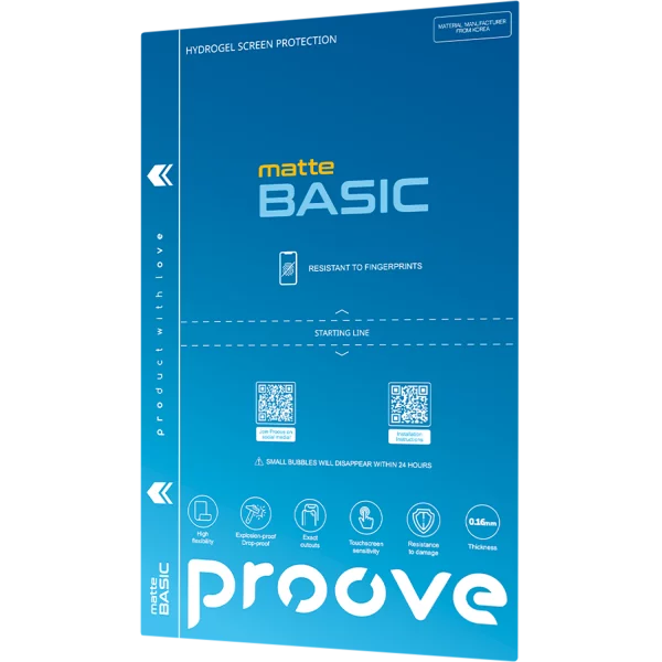 Protective hydrogel film Proove Hydrogel Screen Protection BASIC Matte - Photo 1