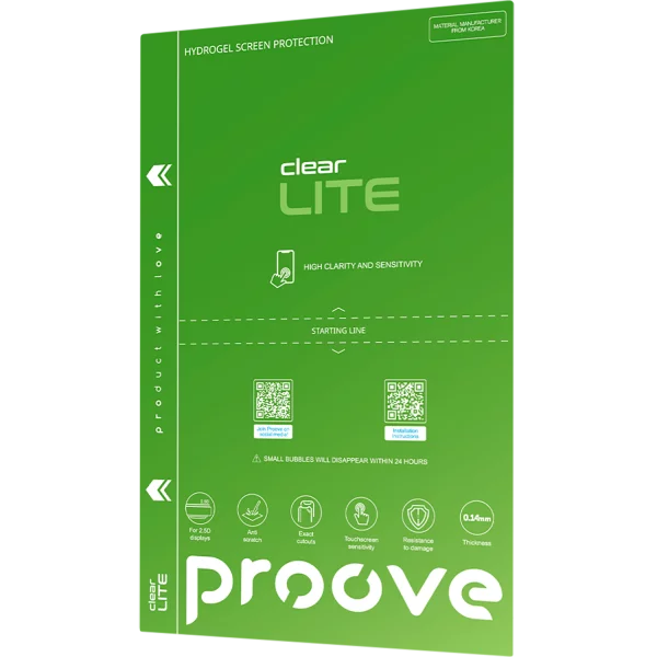 Protective hydrogel film Proove Hydrogel Screen Protection LITE Clear - Photo 1