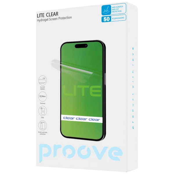 Protective hydrogel film Proove Hydrogel Screen Protection LITE Clear
