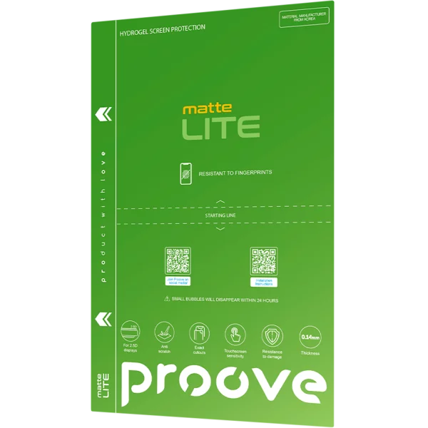 Protective hydrogel film Proove Hydrogel Screen Protection LITE Matte - Photo 1