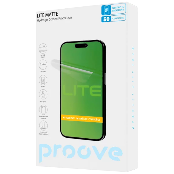 Protective hydrogel film Proove Hydrogel Screen Protection LITE Matte