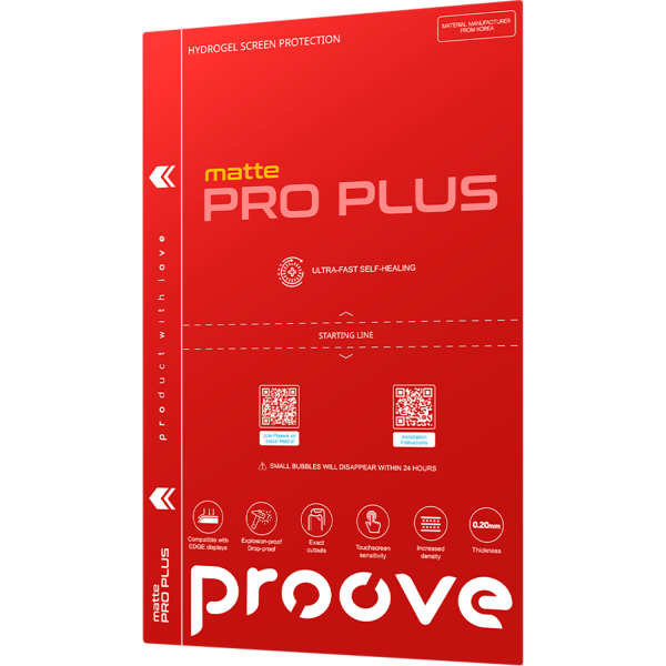 Protective hydrogel film Proove Hydrogel Screen Protection PRO PLUS Matte - Photo 1