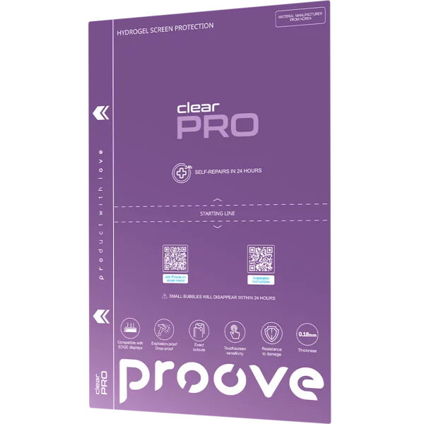 Protective hydrogel film Proove Hydrogel Screen Protection PRO Clear - Photo 1