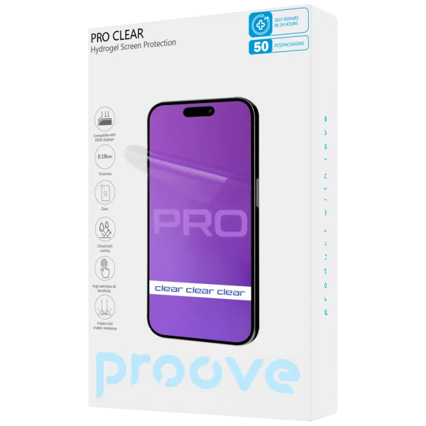 Protective hydrogel film Proove Hydrogel Screen Protection PRO Clear