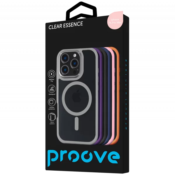 Proove Clear Essence Case with Magnetic Ring iPhone 16 Pro Max - Photo 2