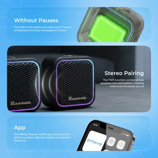 Portable Speaker Proove Funk 15W (APP) - foto 2