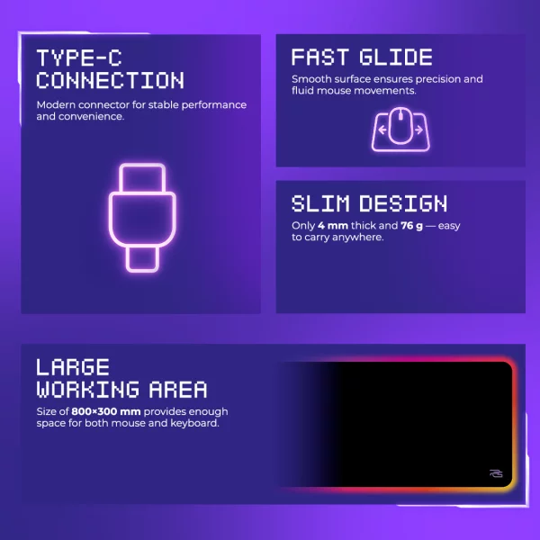 RGB Mouse Pad Proove Gaming Offland - Photo 6