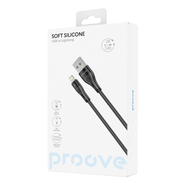Cable Proove Soft Silicone USB to Lightning 2.4A (1m)