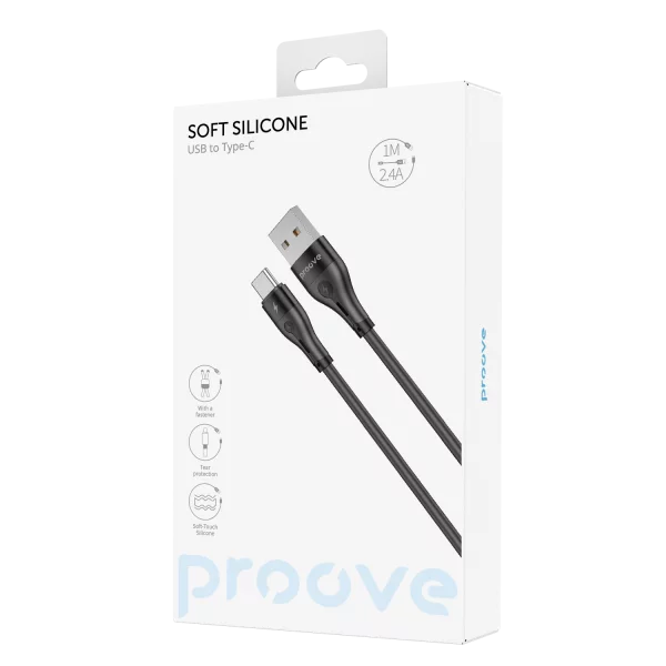 Cable Proove Soft Silicone USB to Type-C 2.4A (1m) - Photo 4