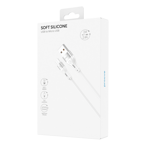 Cable Proove Soft Silicone USB to Micro USB 2.4A (1m)