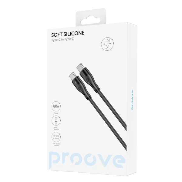 Cable Proove Soft Silicone Type-C to Type-C 60W (1m) - Foto 4