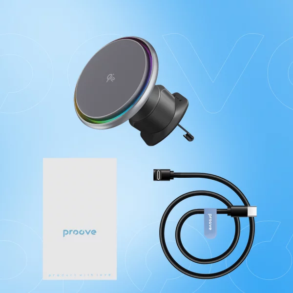 Car Mount With Wireless Charger Proove Icecore Qi2 15W - foto 2