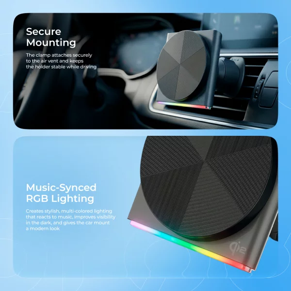 Car Mount With Wireless Charger Proove Neostorm Qi2 15W - foto 5