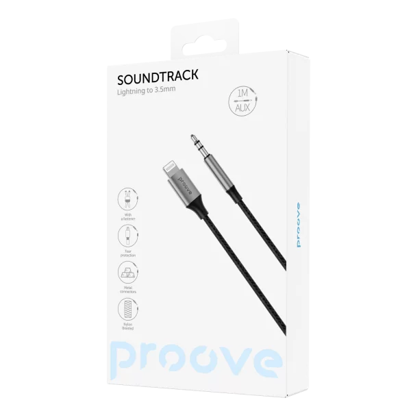 Cable AUX Proove SoundTrack Lightning to 3.5mm (1m) - Photo 1