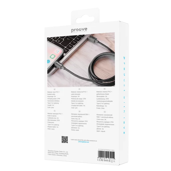Kabel Proove Spectral Type-C to Lightning 27W (1m) - Zdjęcie 2