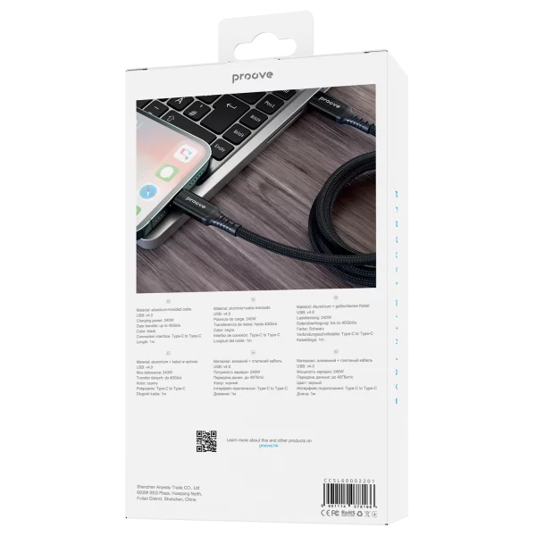 Cable Proove Speed Line Type-C to Type С USB 4.0 (1m) - Photo 2