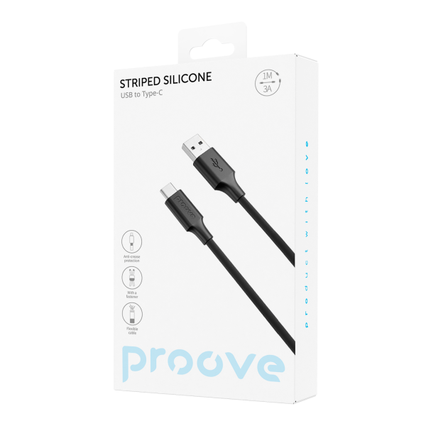 Cable Proove Striped Silicone USB to Type-C (1m)