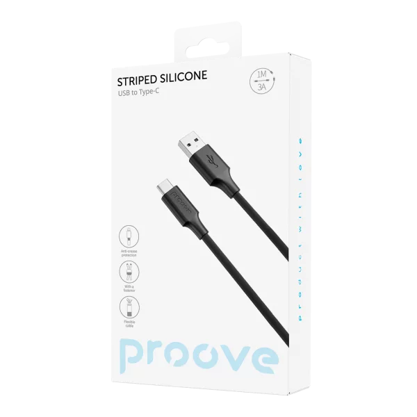 Cable Proove Striped Silicone Type-C (1m) - Photo 1