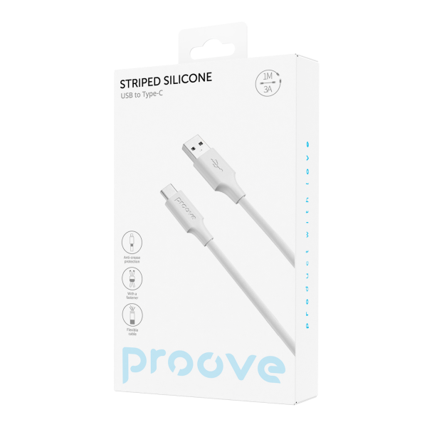 Cable Proove Striped Silicone USB to Type-C (1m)