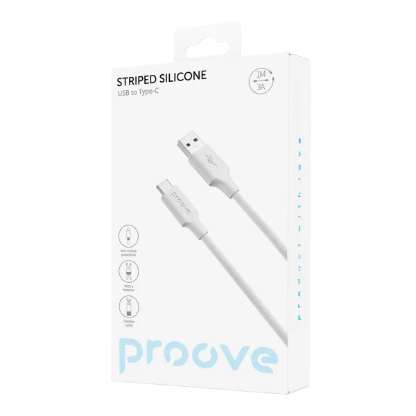 Cable Proove Striped Silicone Type-C (1m) - Photo 1