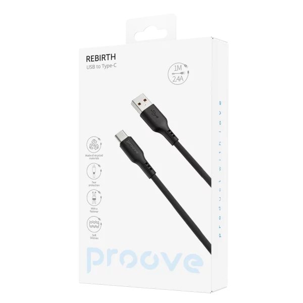 Cable Proove Rebirth USB to Type-C 2.4A (1m) - Photo 1