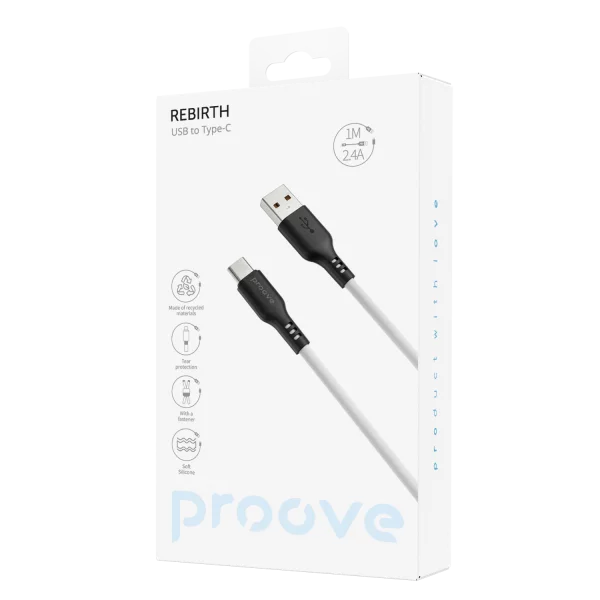 Cable Proove Rebirth USB to Type-C 2.4A (1m) - Foto 1