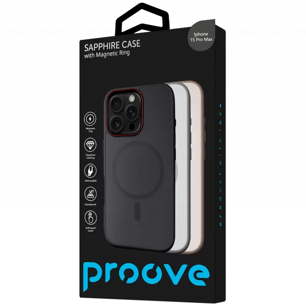 Proove Sapphire Case with Magnetic Ring iPhone 15 Pro Max - Photo 2