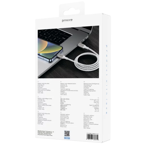 Cable Proove Dense Metal Type-C to Lightning 27W (2m) - Photo 5