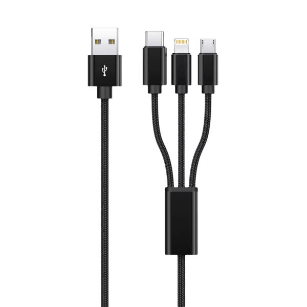 Cable Proove Triple Connection 3 in 1 Type-C + Micro USB + Lightning (1,2m)