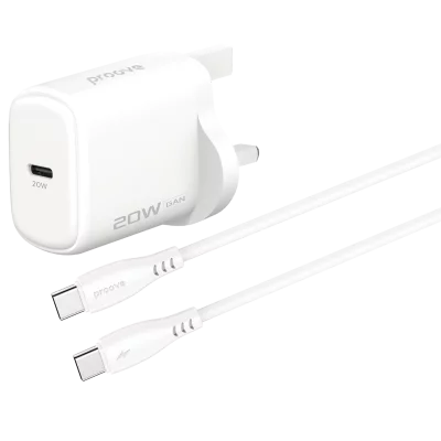 Silicone Power 2 20W (Type-C) + Cable Type-C to Type-C 60W (1m) UK