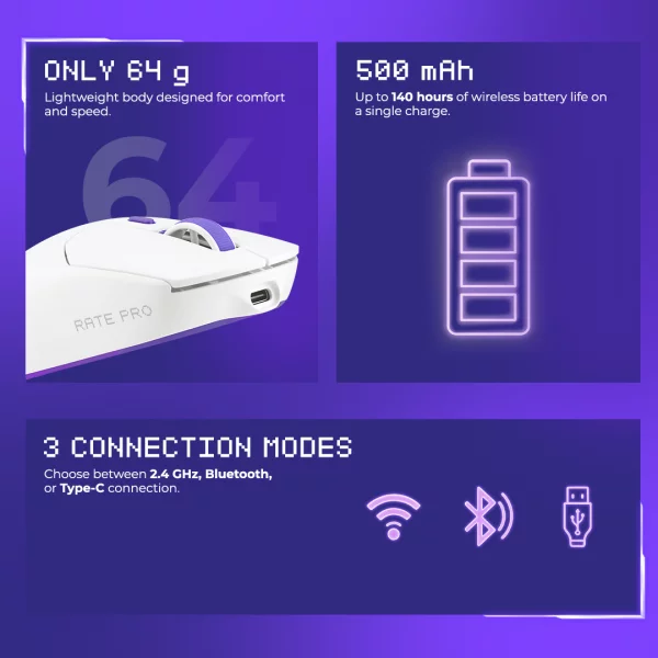Wireless gaming mouse Proove Rate Pro with Charging Dock - Photo 8