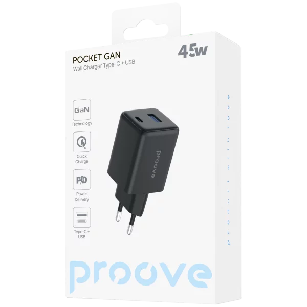 Wandladegerät Proove Pocket Gan 45W (Typ C + USB) - Foto 4